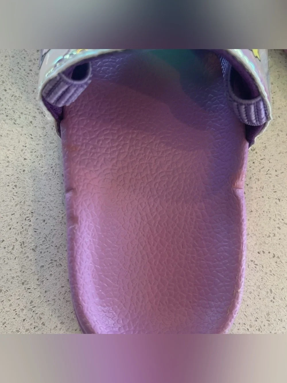 Girls' Purple Unicorn Slide Sandals